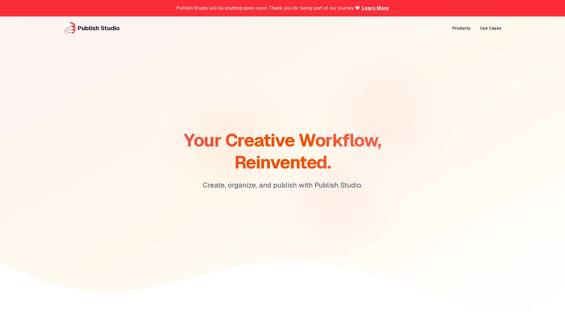 publish-studio homepage
