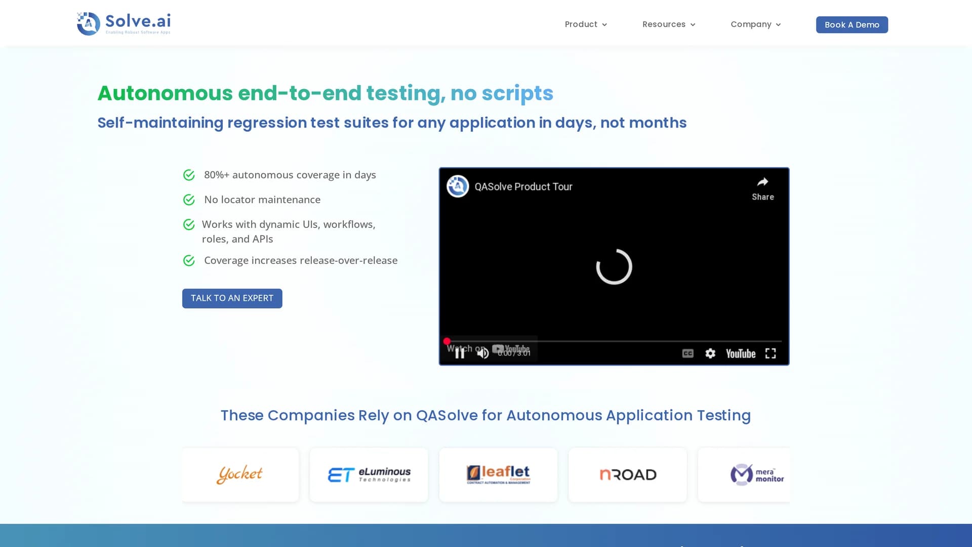 qasolve-ai homepage