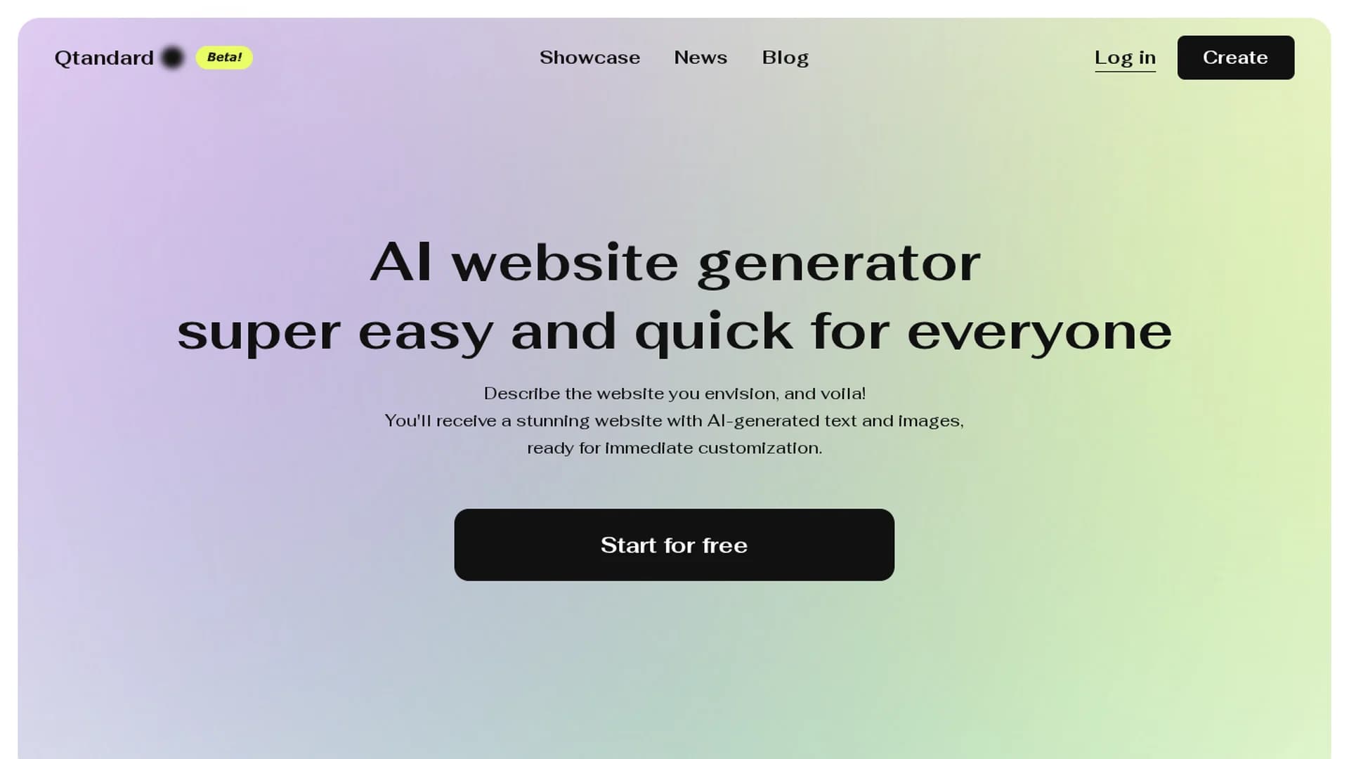 qtandard-ai homepage