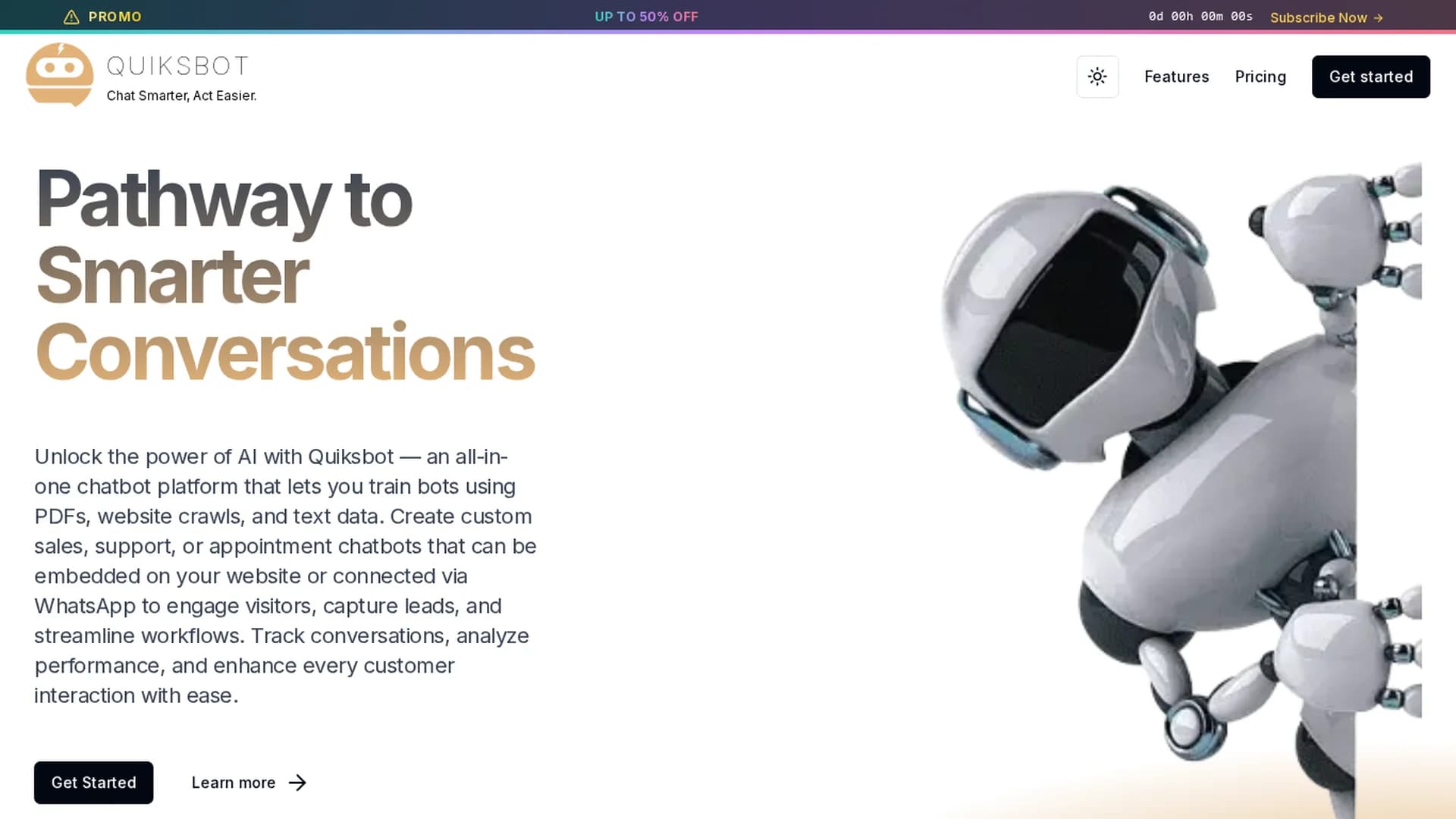 quiksbot homepage
