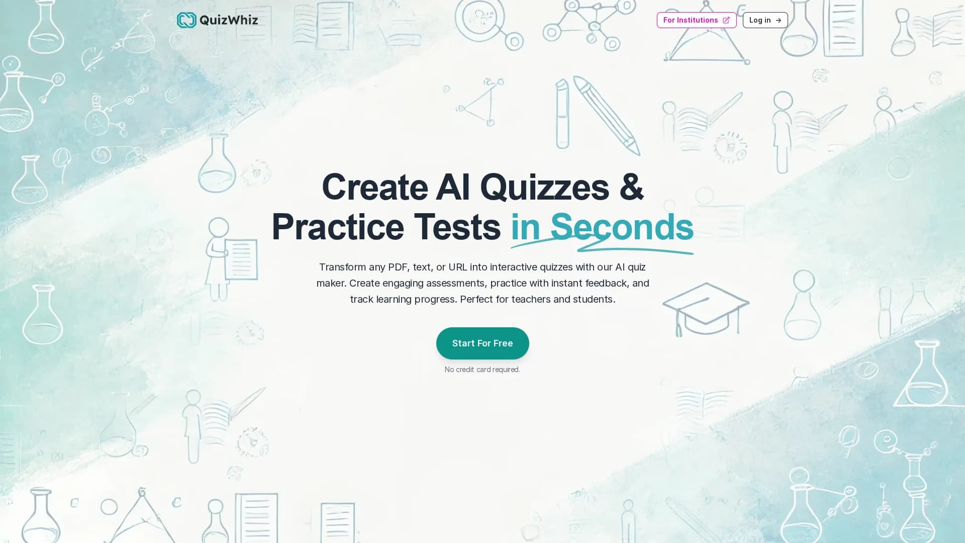 quizwhiz homepage