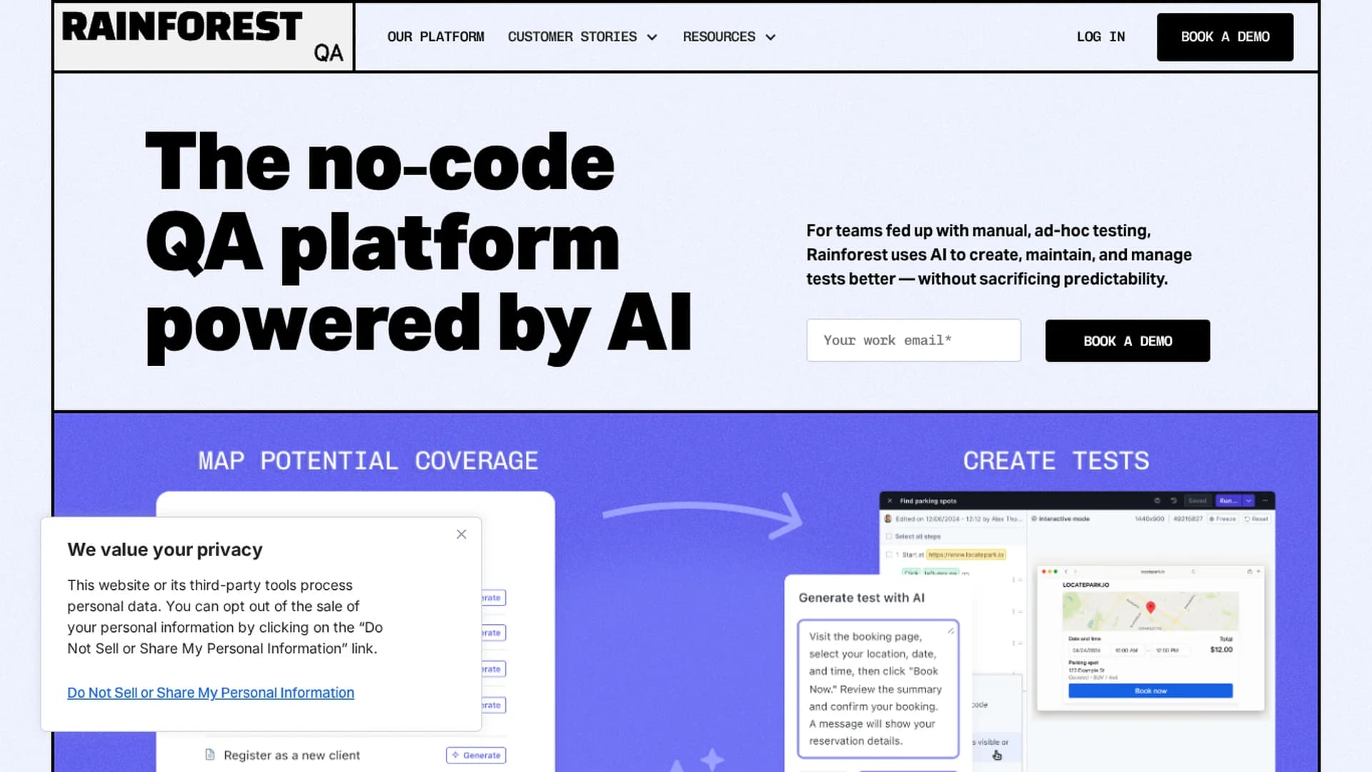 rainforest-qa homepage