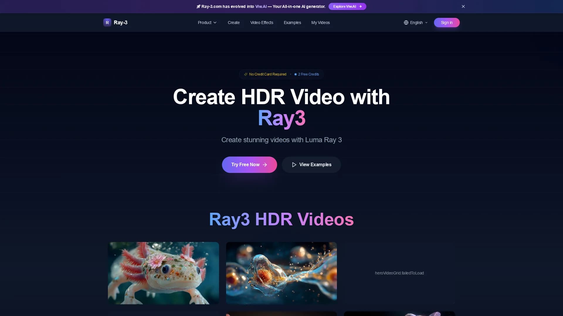 ray-3-ai homepage