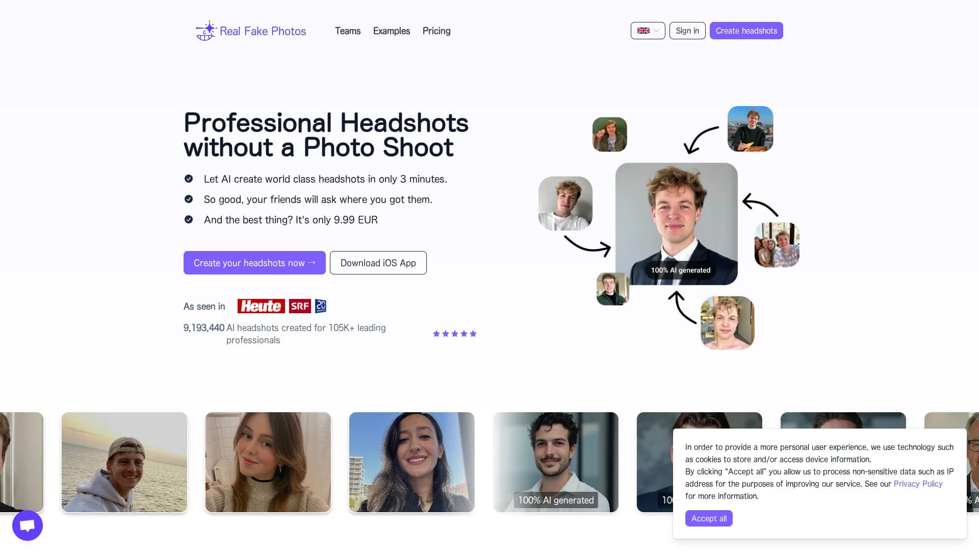 realfake homepage