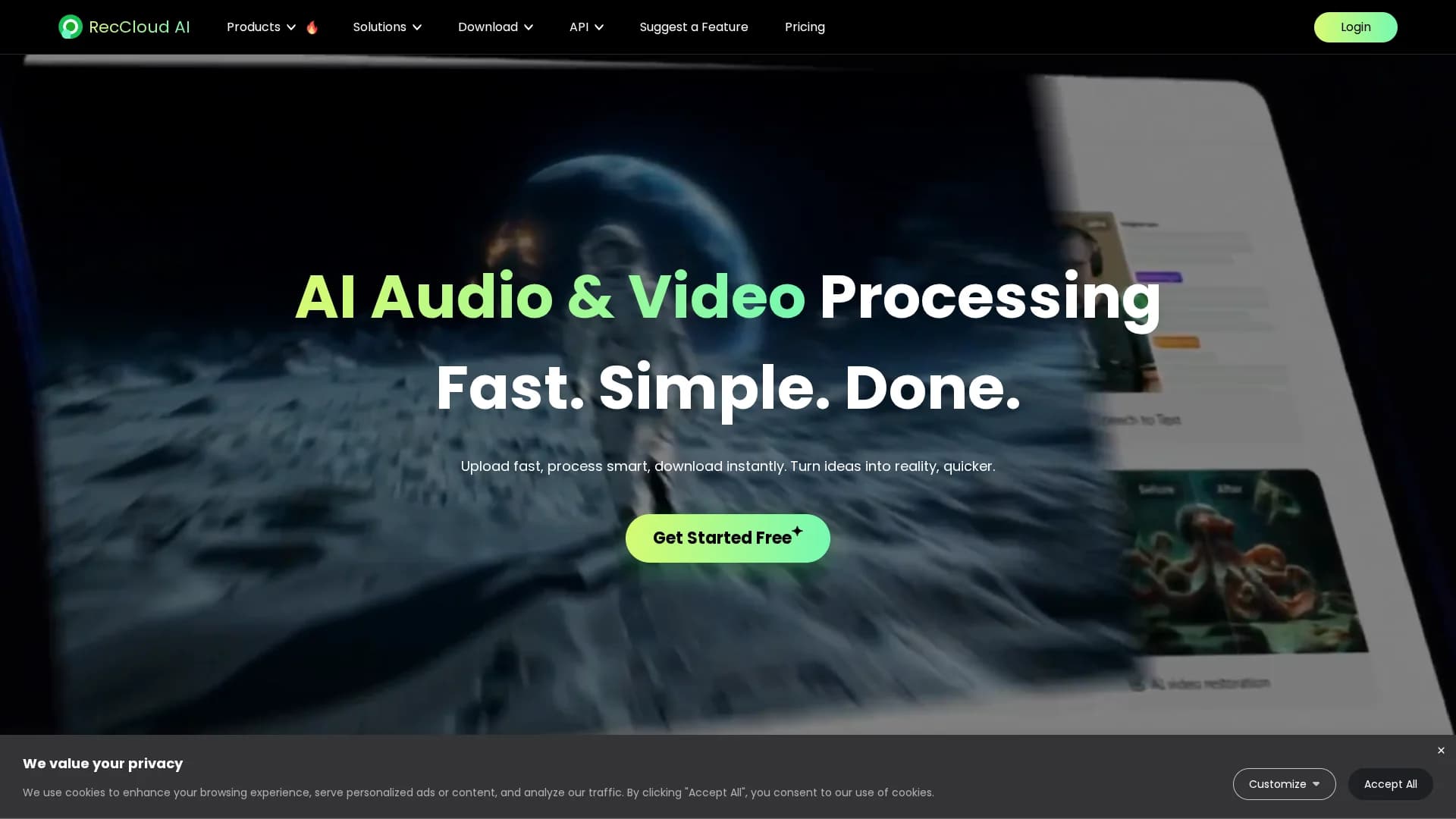 reccloud homepage