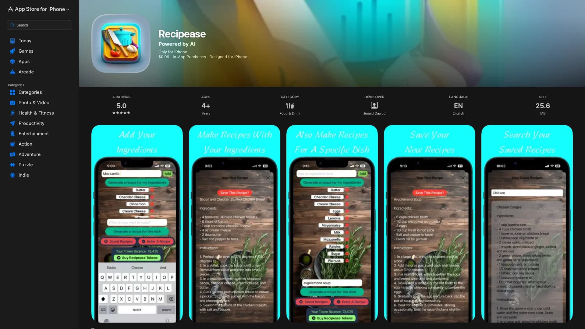 recipease homepage