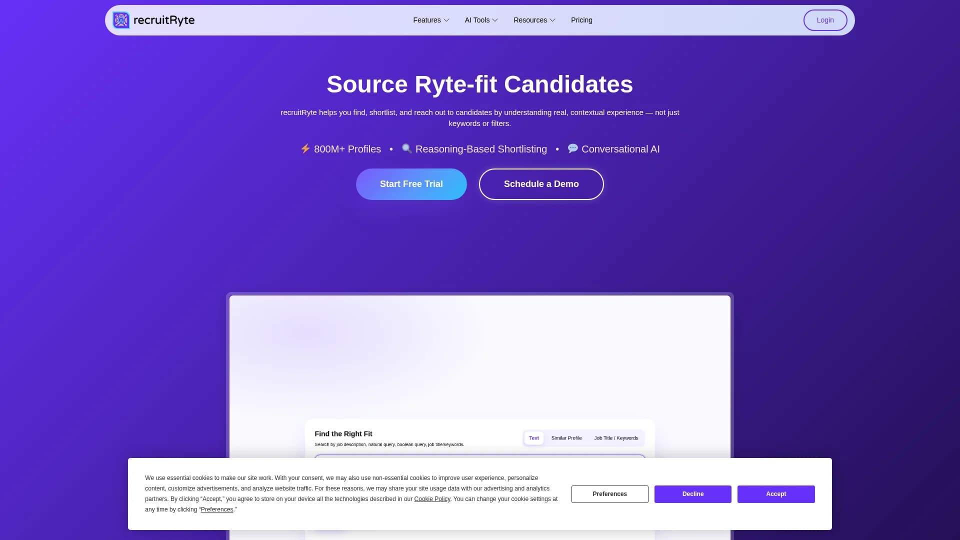 recruitryte homepage