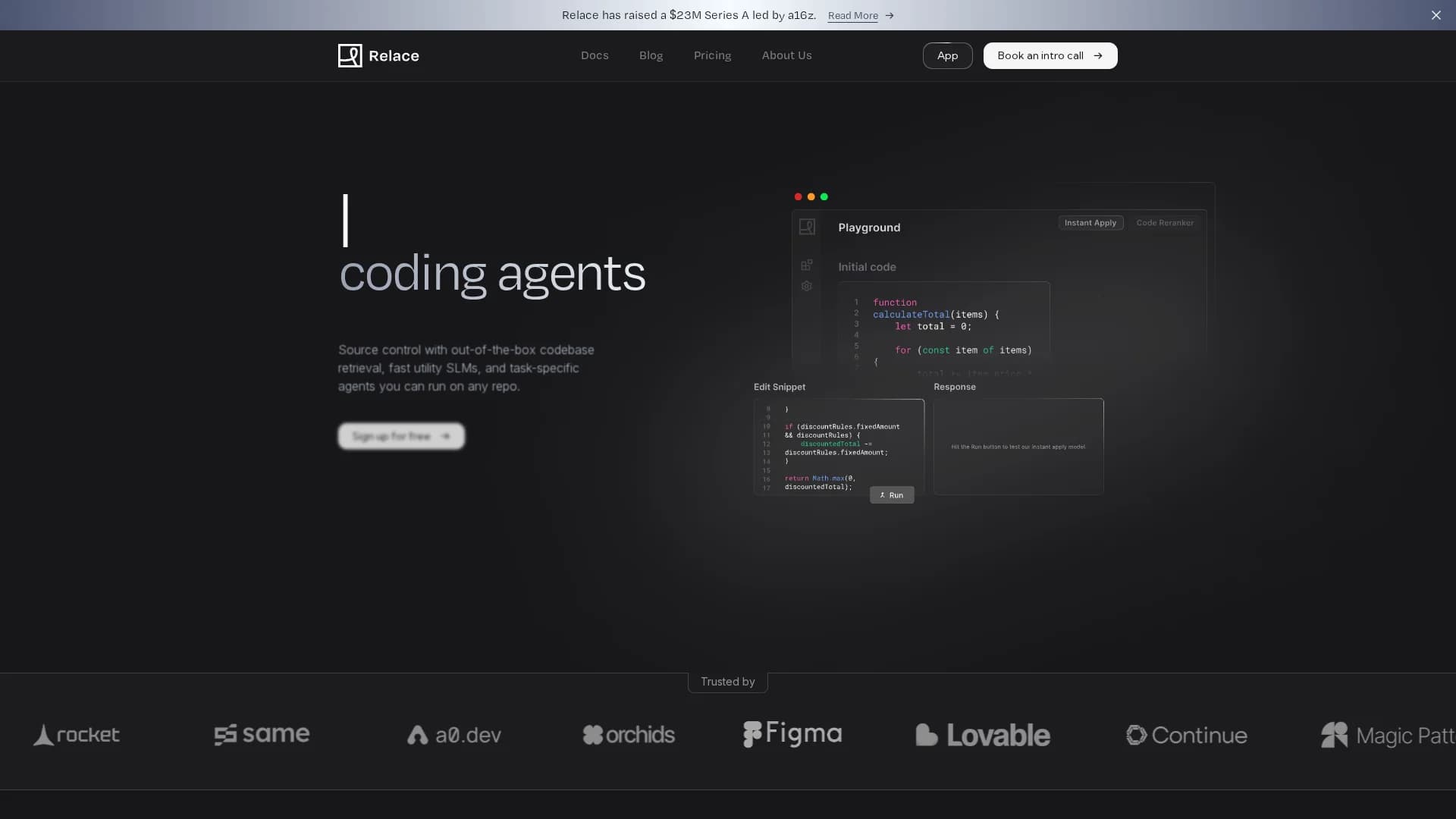 relace homepage