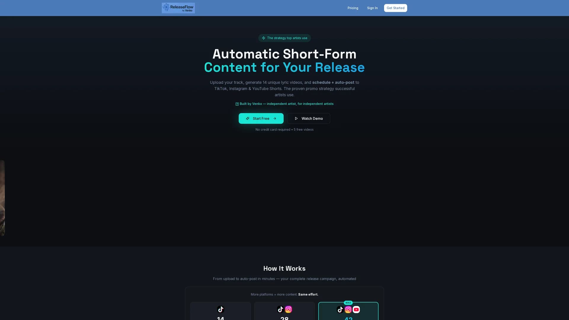 releaseflow homepage