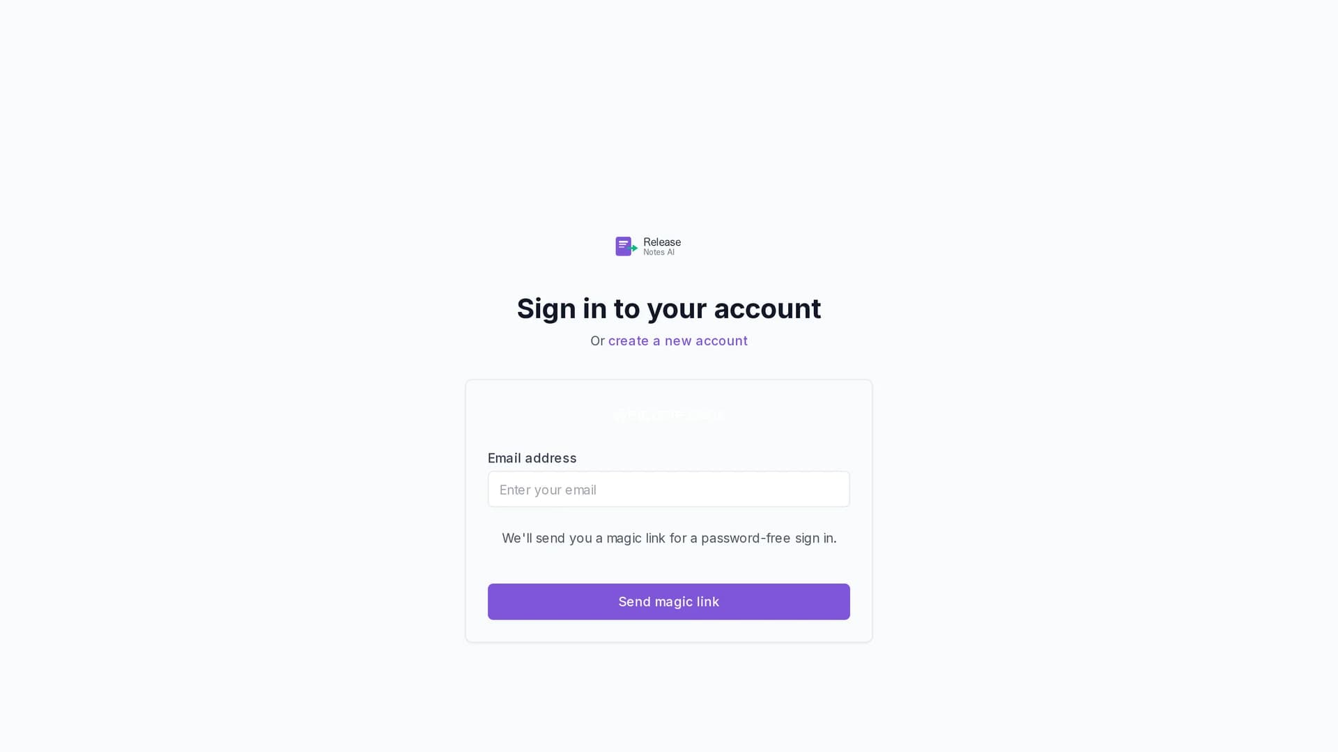 releasenote-ai homepage