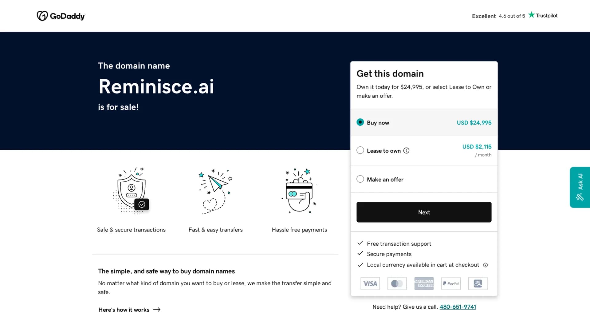 reminisce-ai homepage