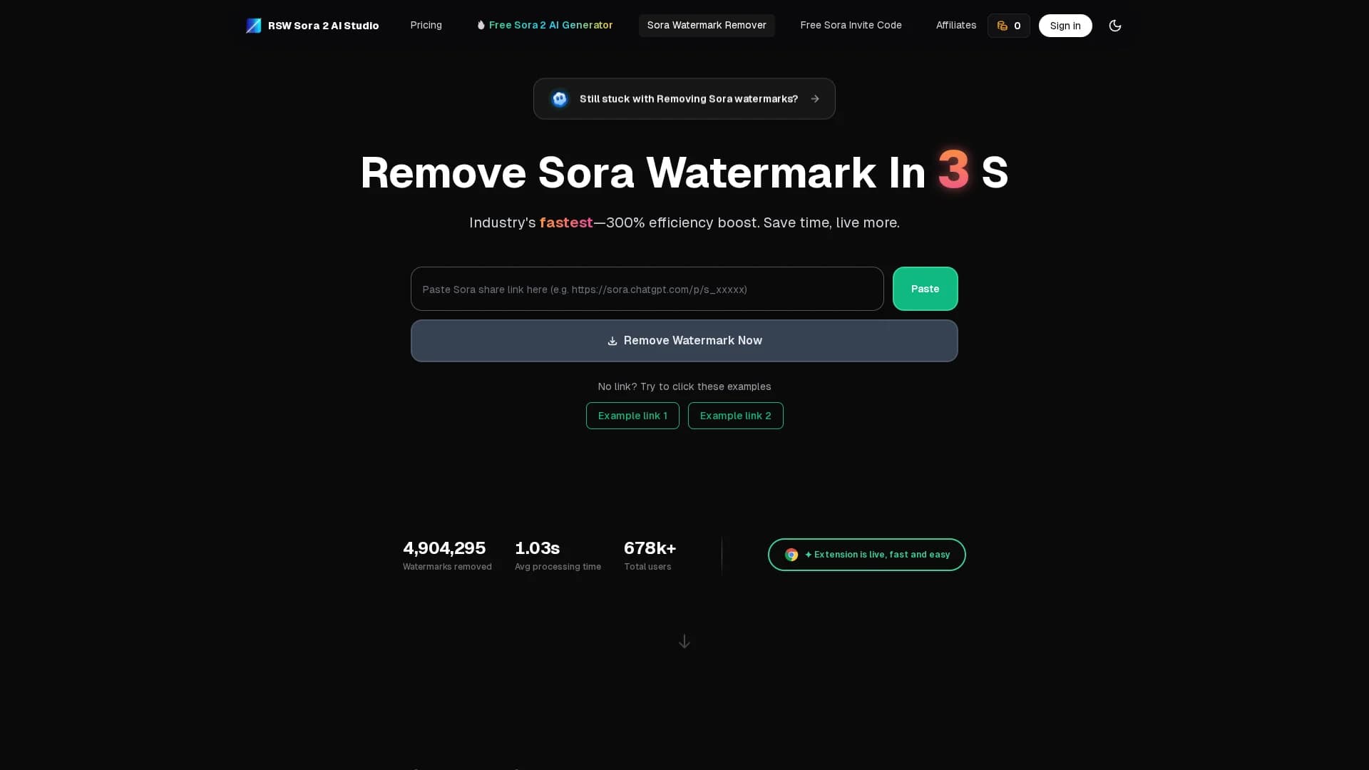 removesorawatermark homepage