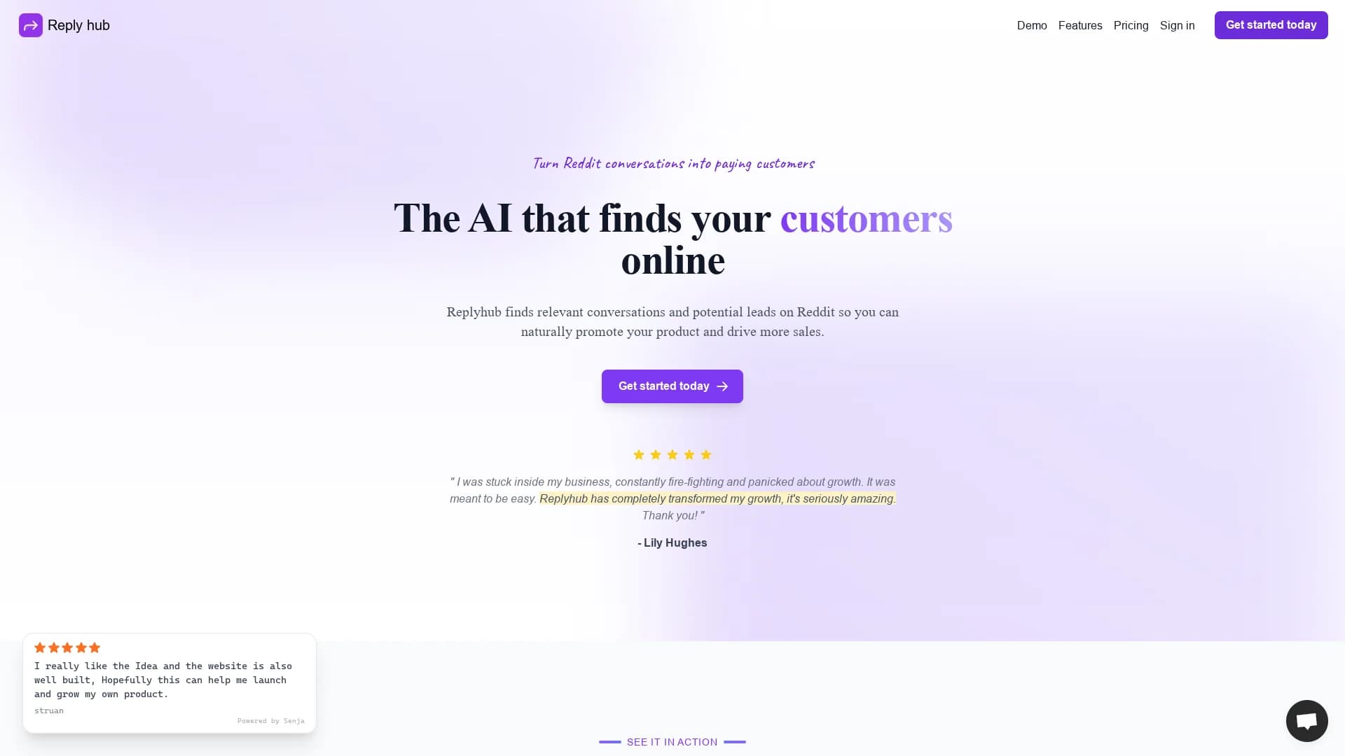 reply-hub homepage