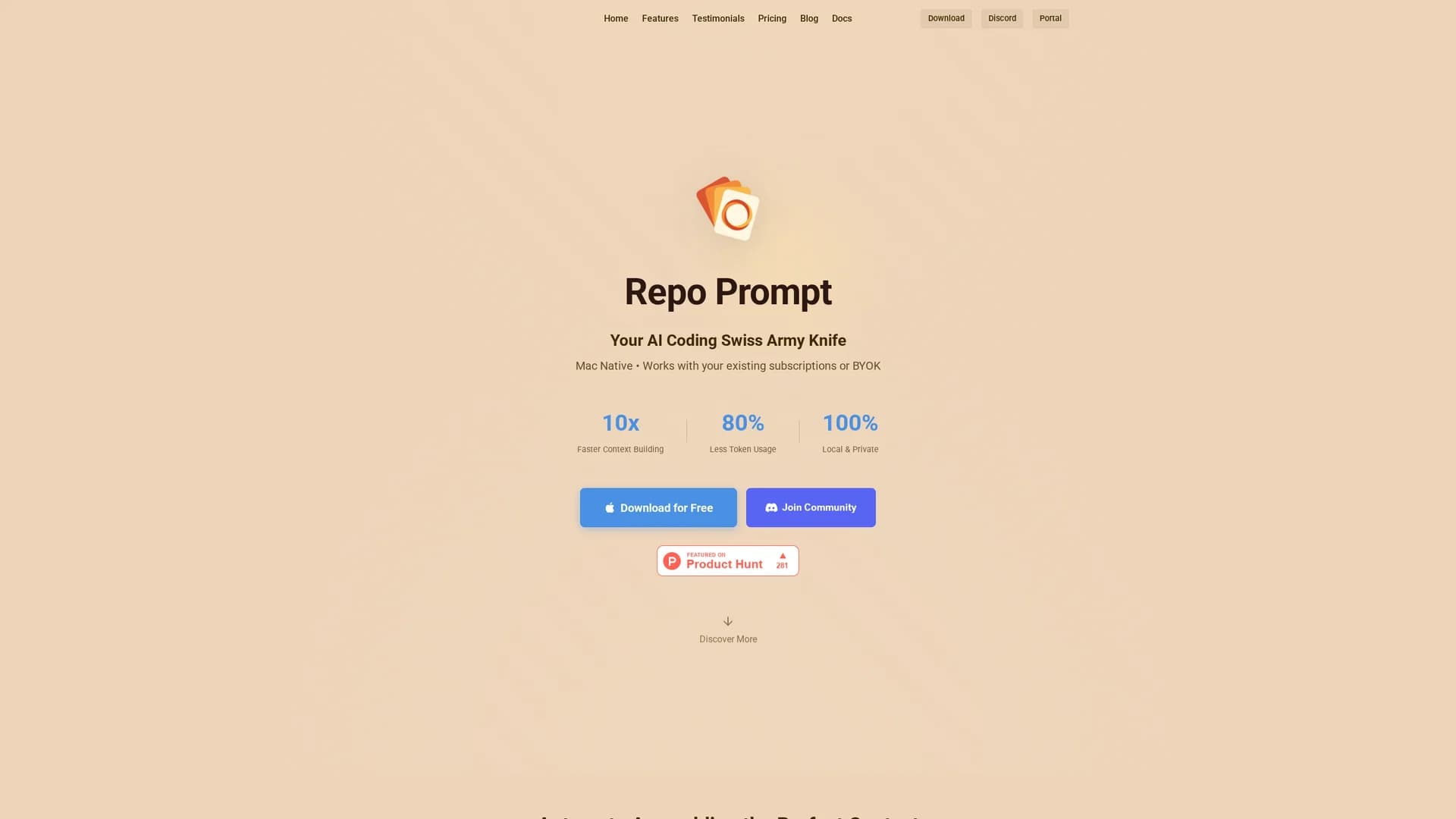 repoprompt homepage