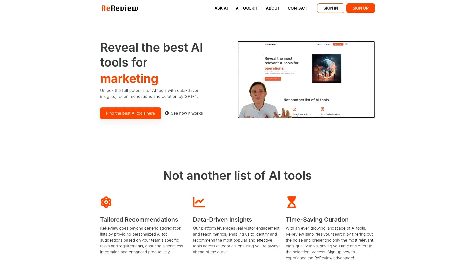 rereview-ai homepage