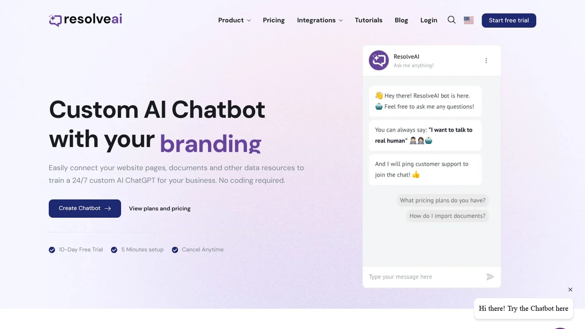 resolveai homepage