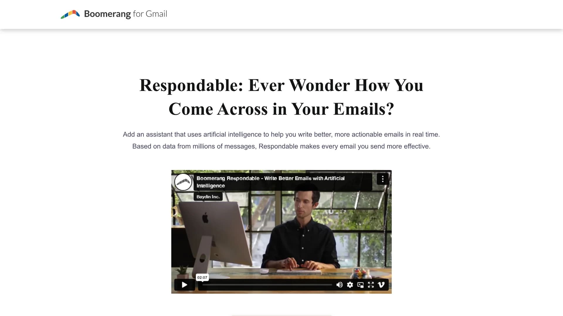 respondable homepage
