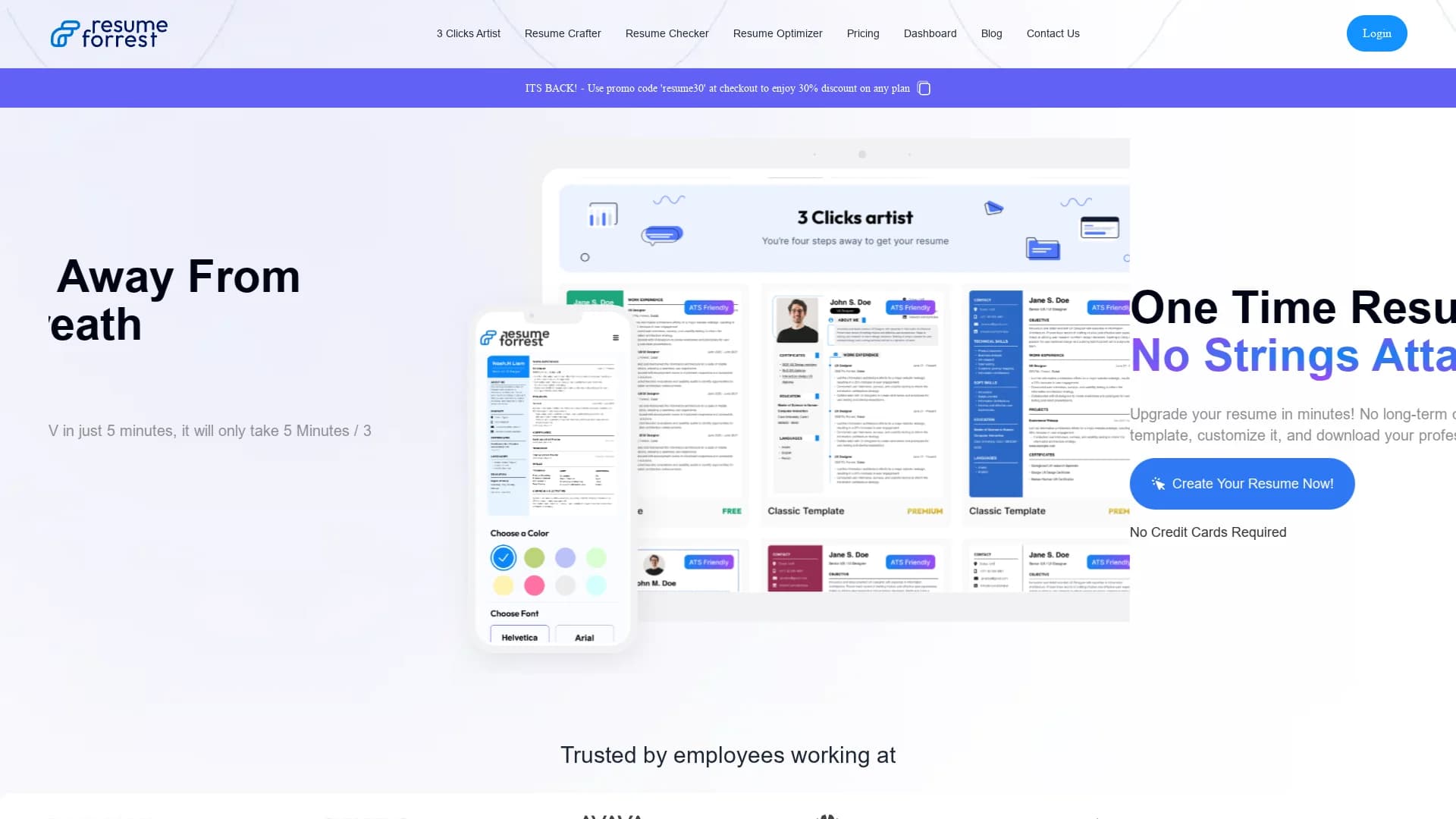 resumeforrest-v2-0 homepage