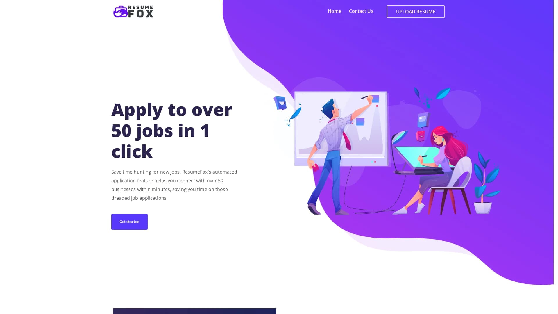 resumefox homepage