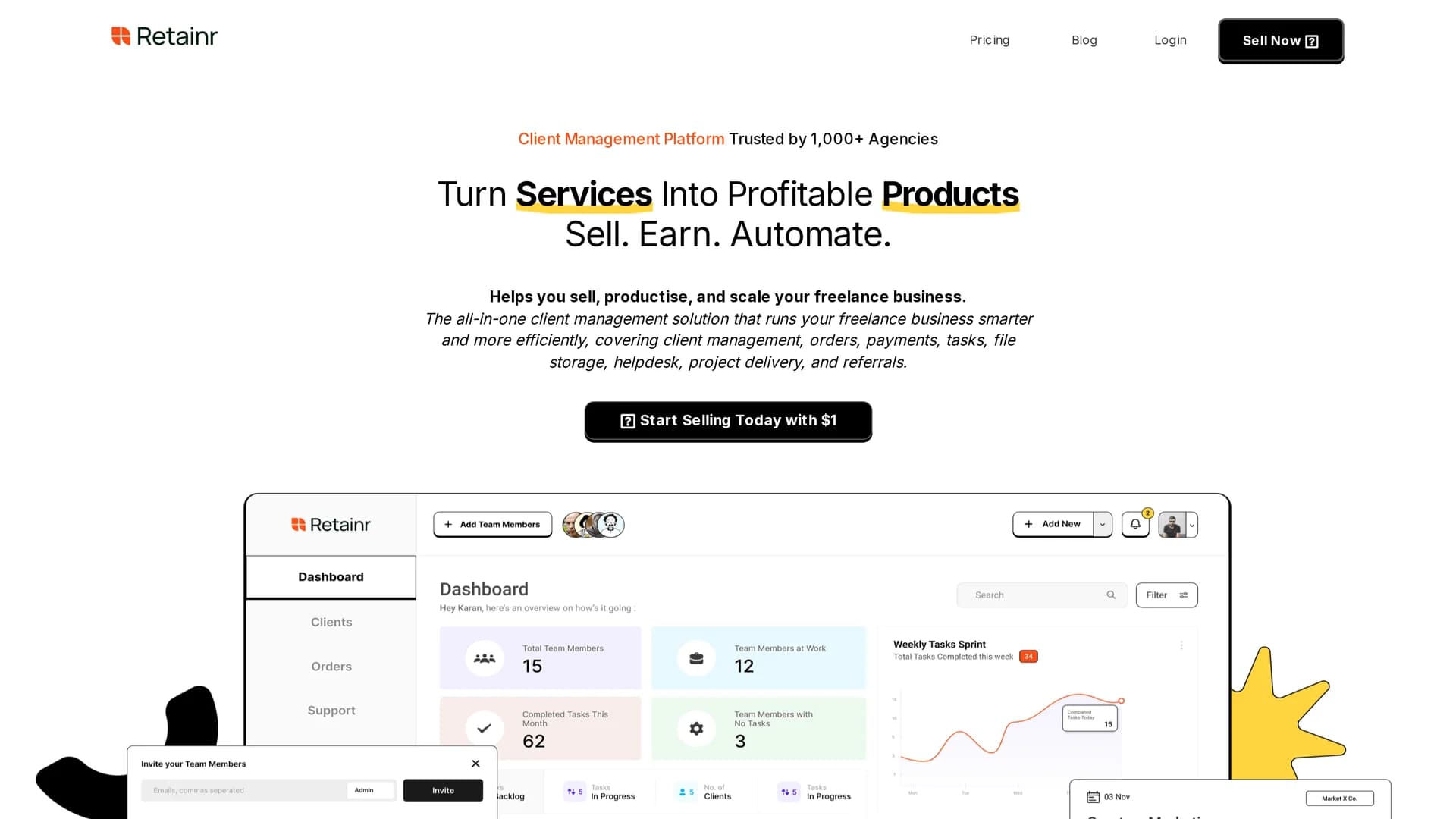 retainr-io homepage