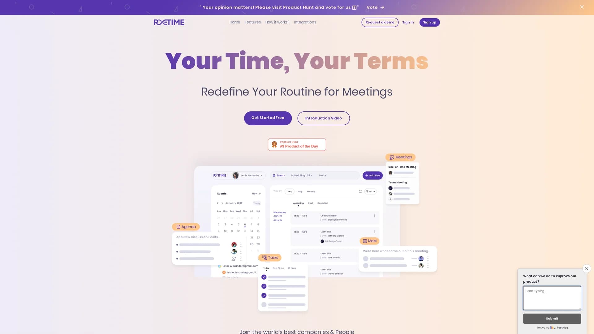 retime homepage