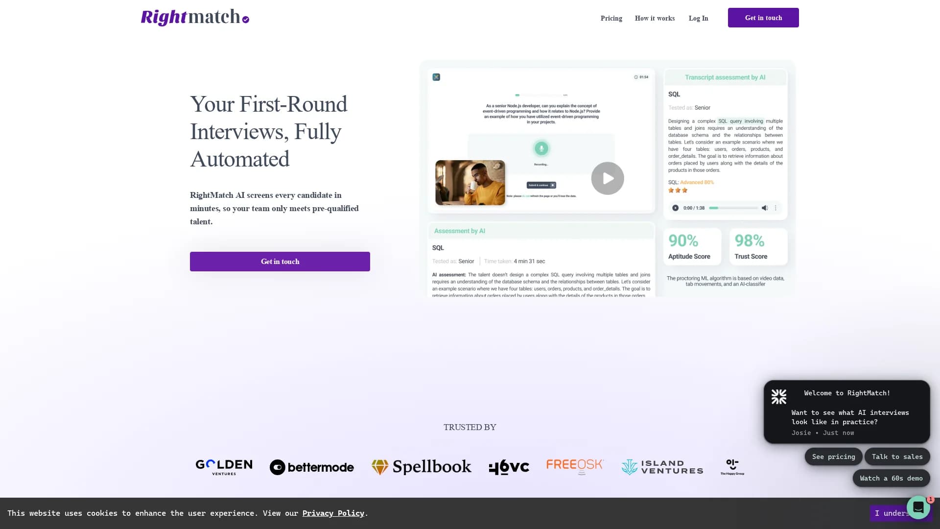 rightmatch-ai homepage