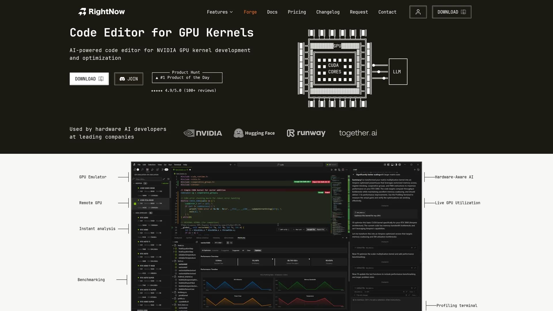 rightnow-ai homepage