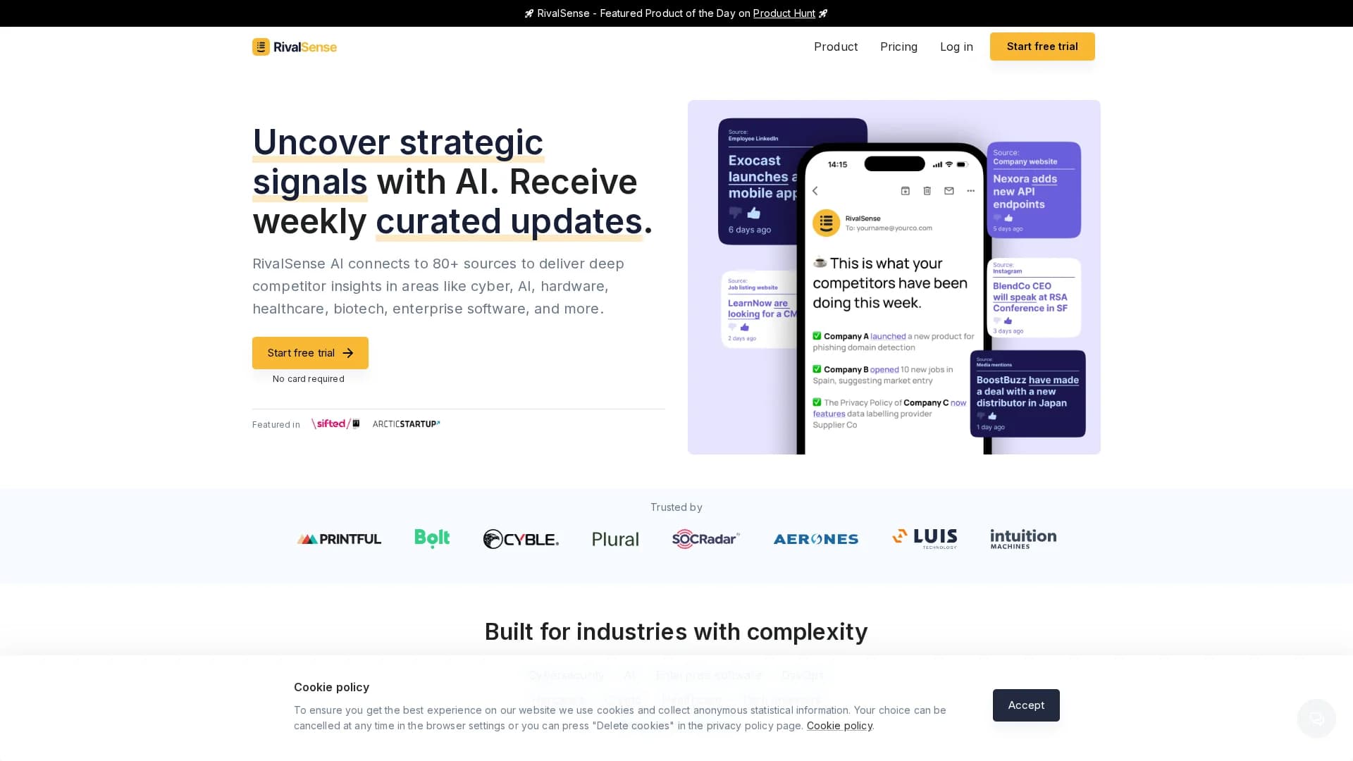 rivalsense homepage