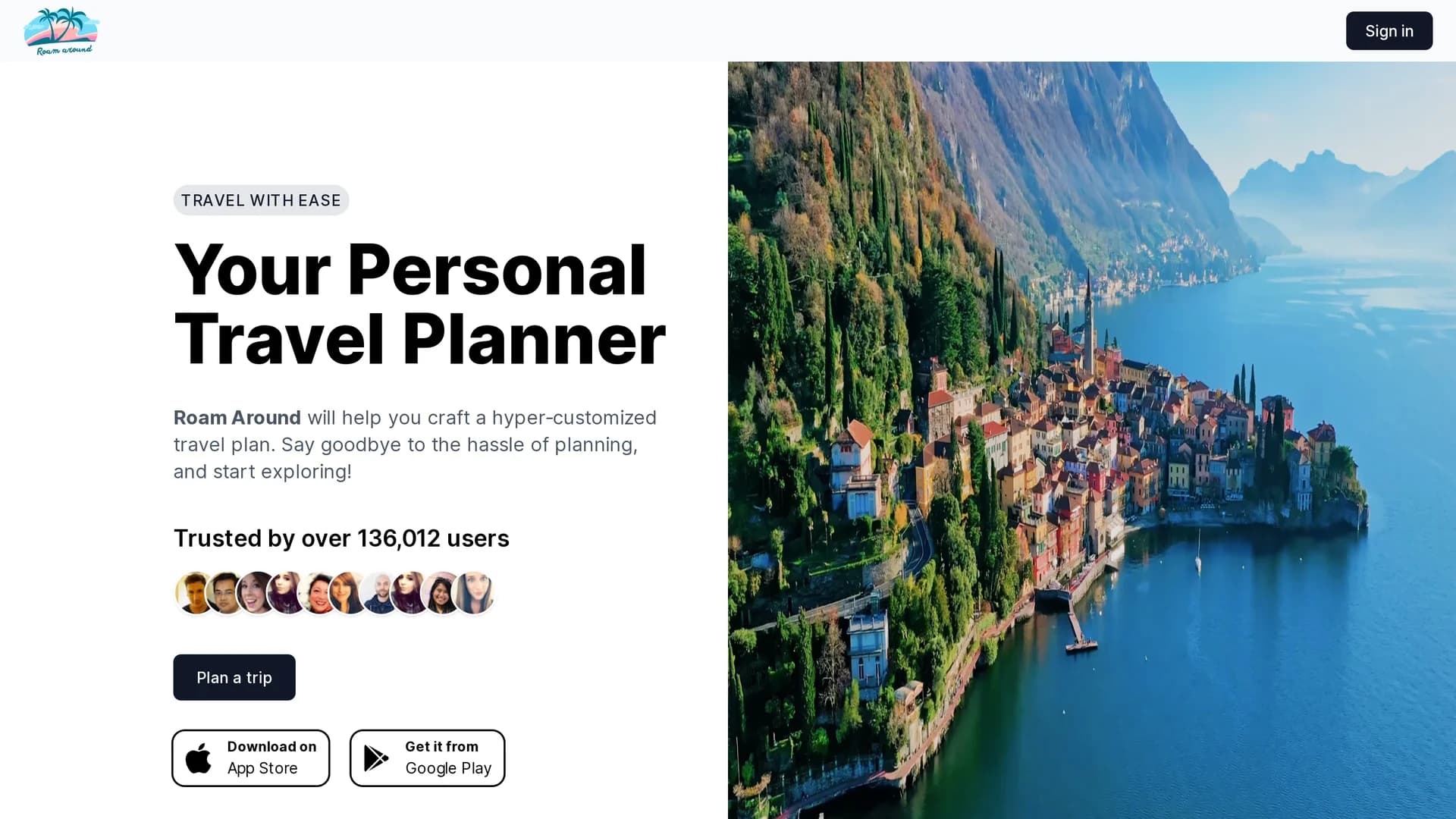 roam-around homepage