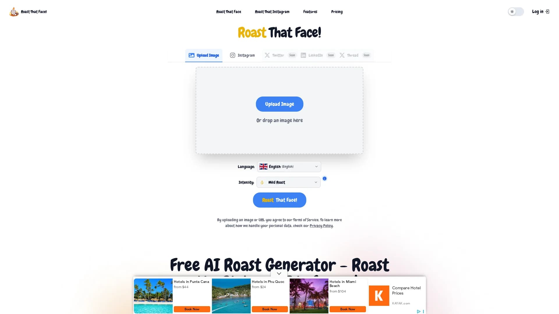 roast-that-face homepage