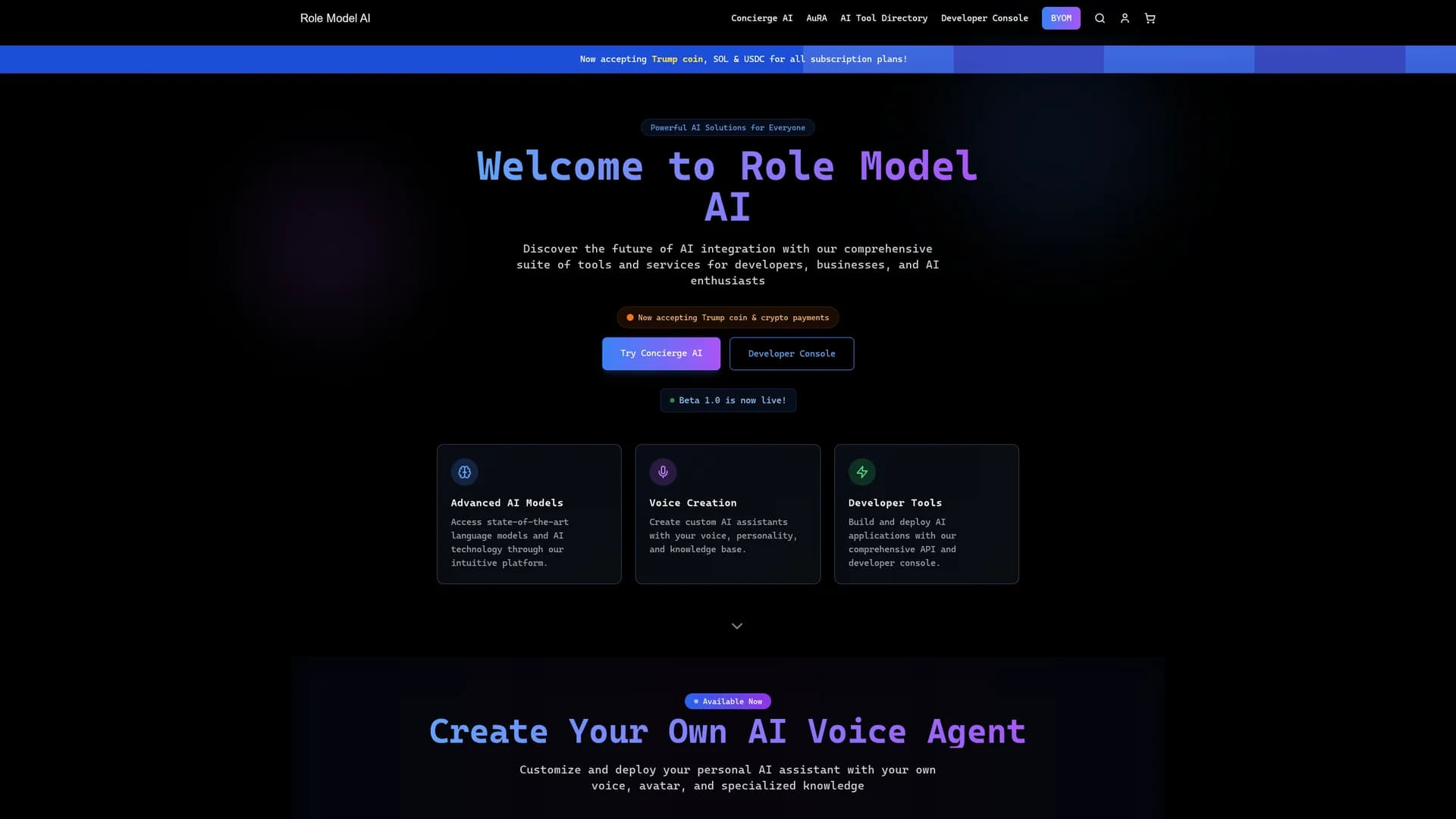 rolemodel-ai homepage