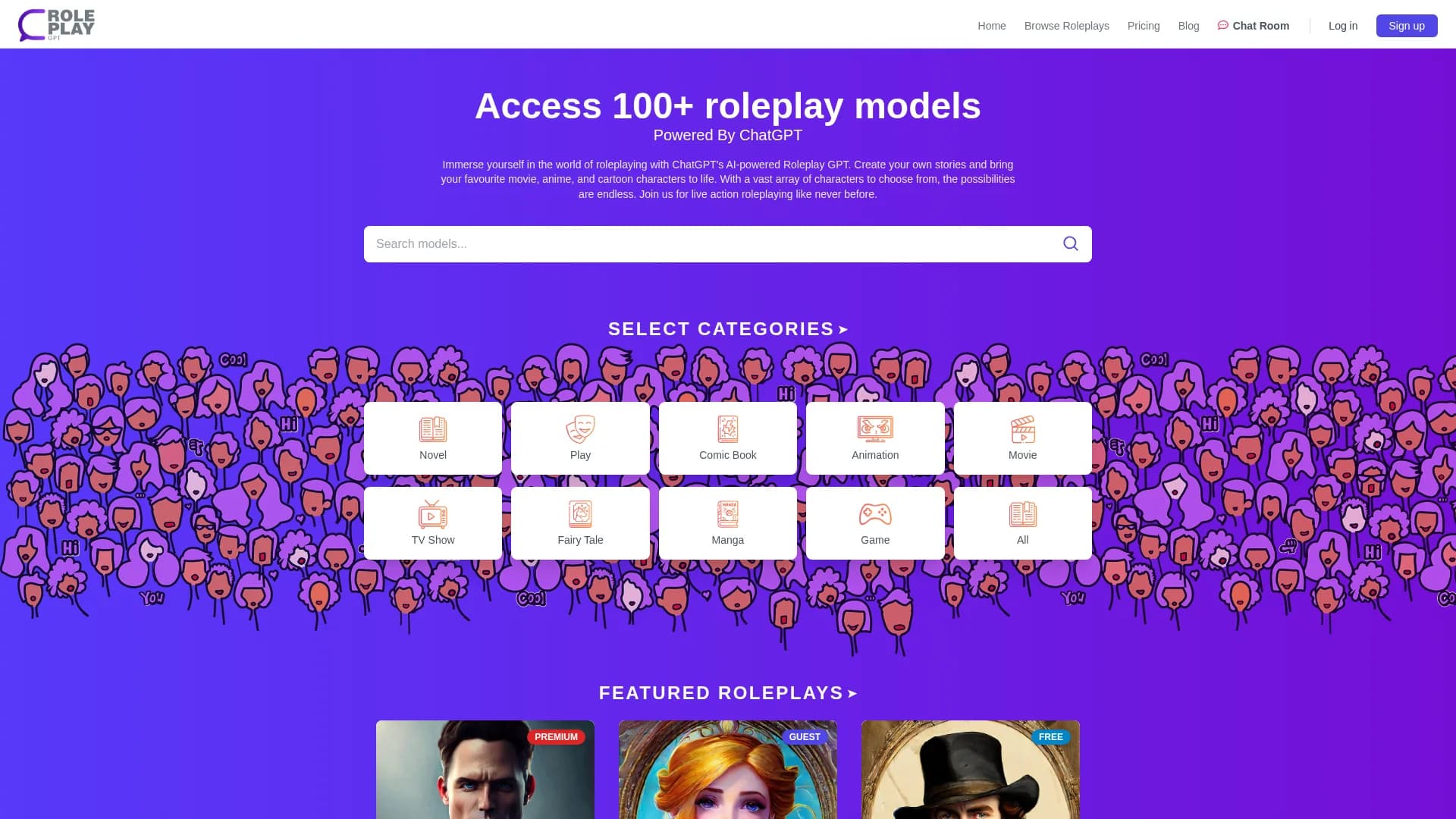 roleplay-gpt homepage