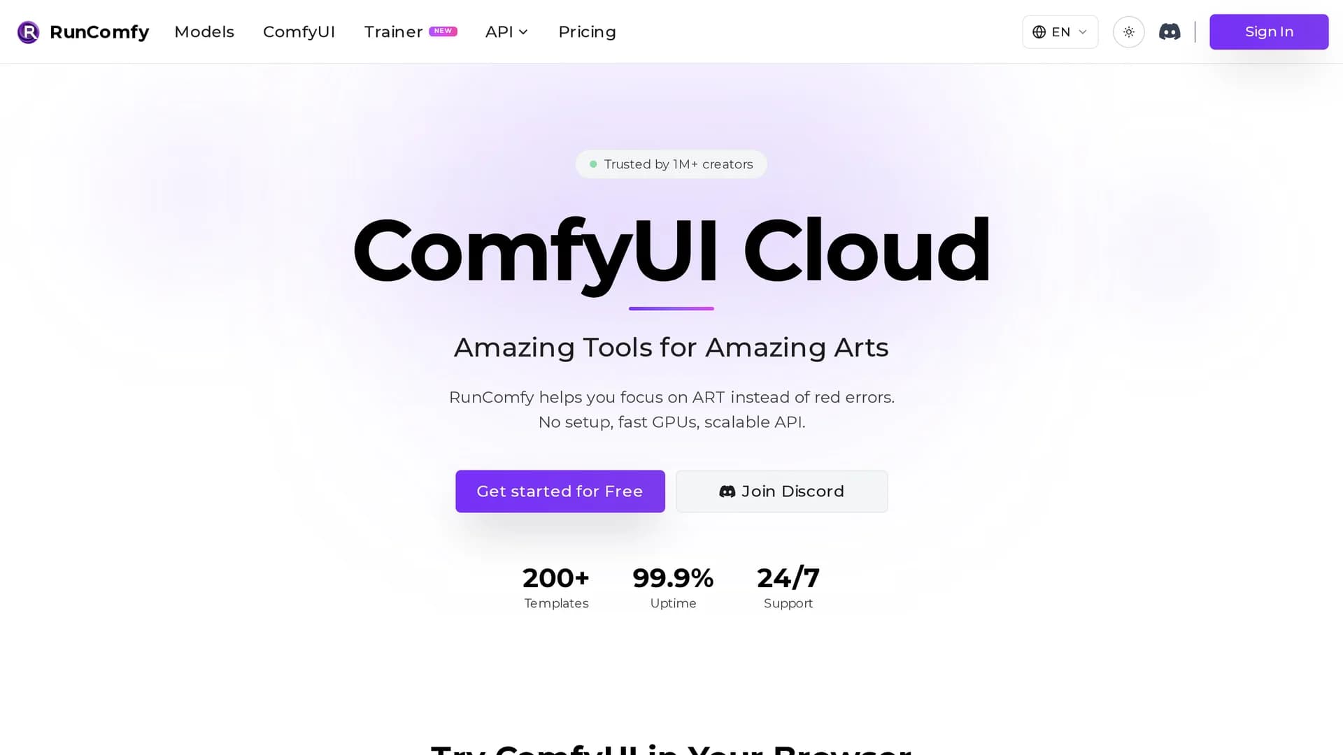 runcomfy homepage