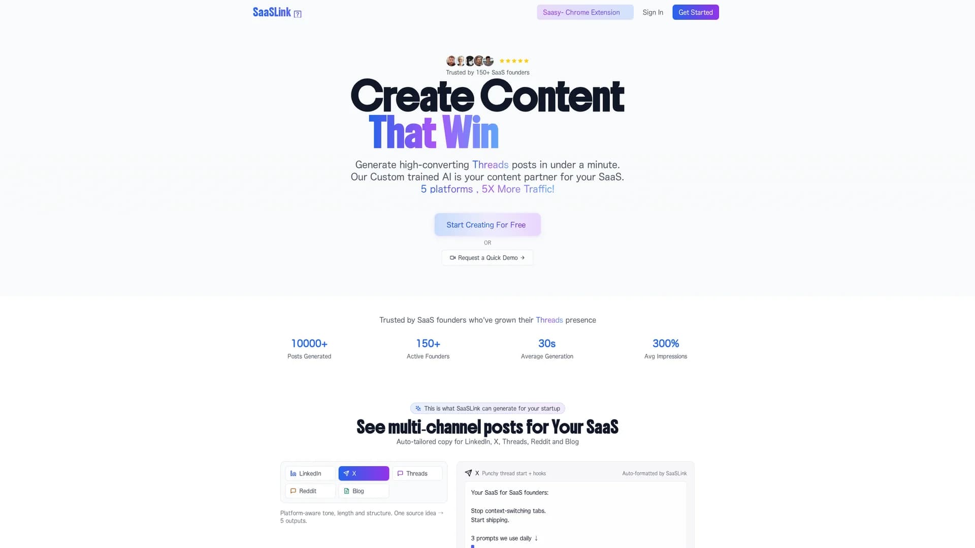 saaslink homepage