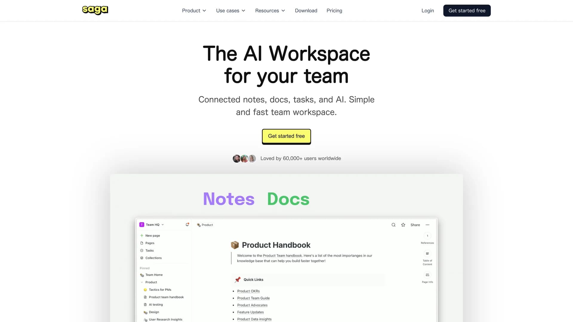 saga-ai homepage