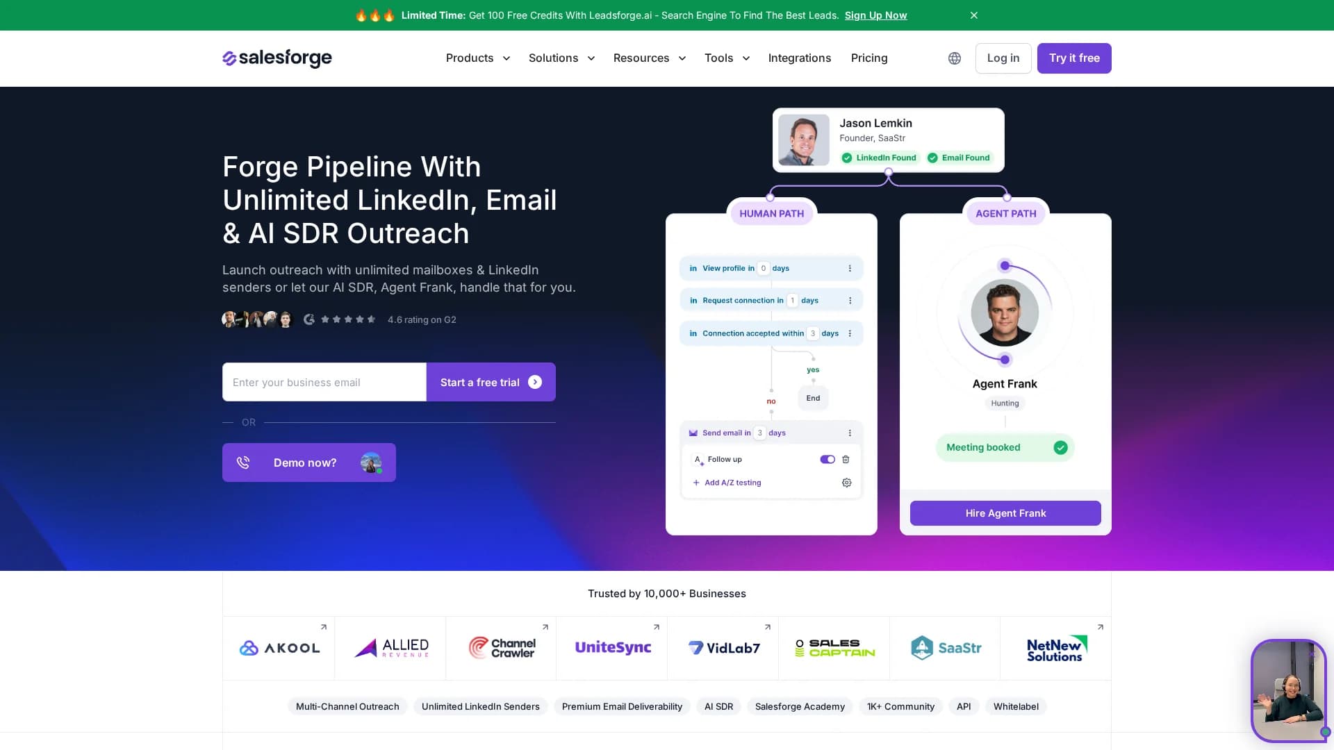 salesforge homepage