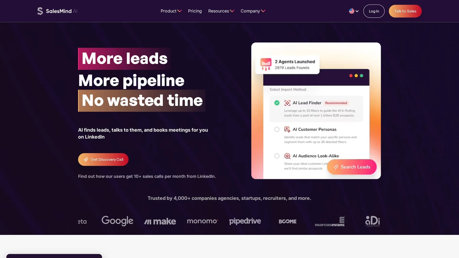 salesmind-ai homepage