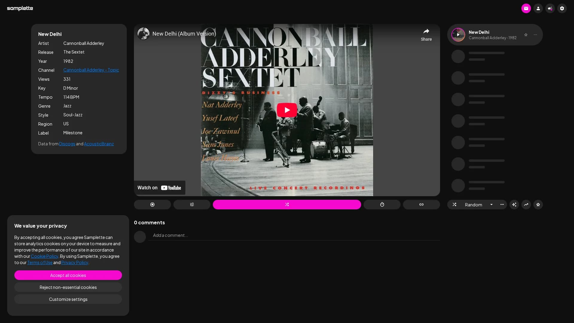 samplette homepage