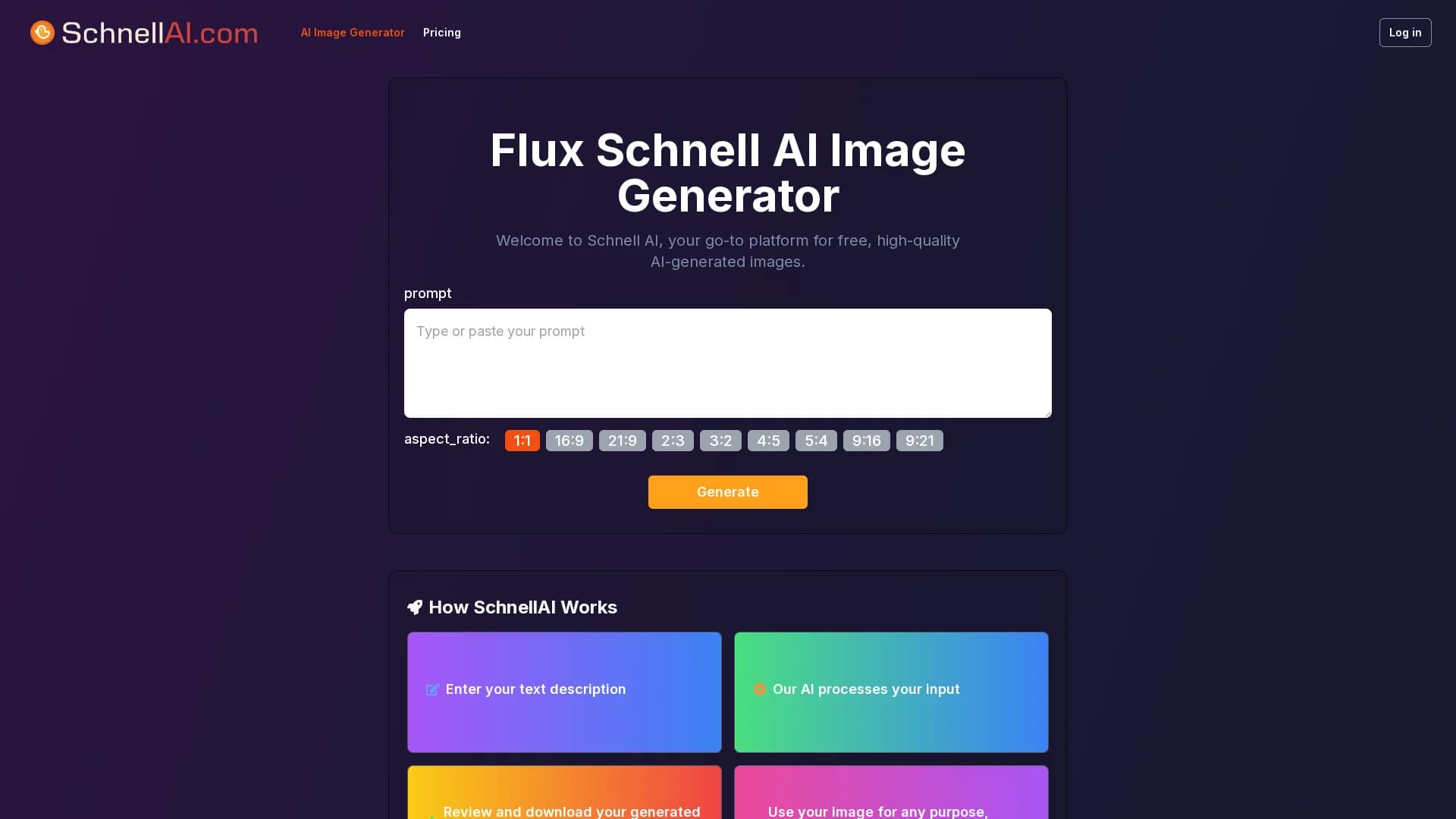 schnell-ai homepage