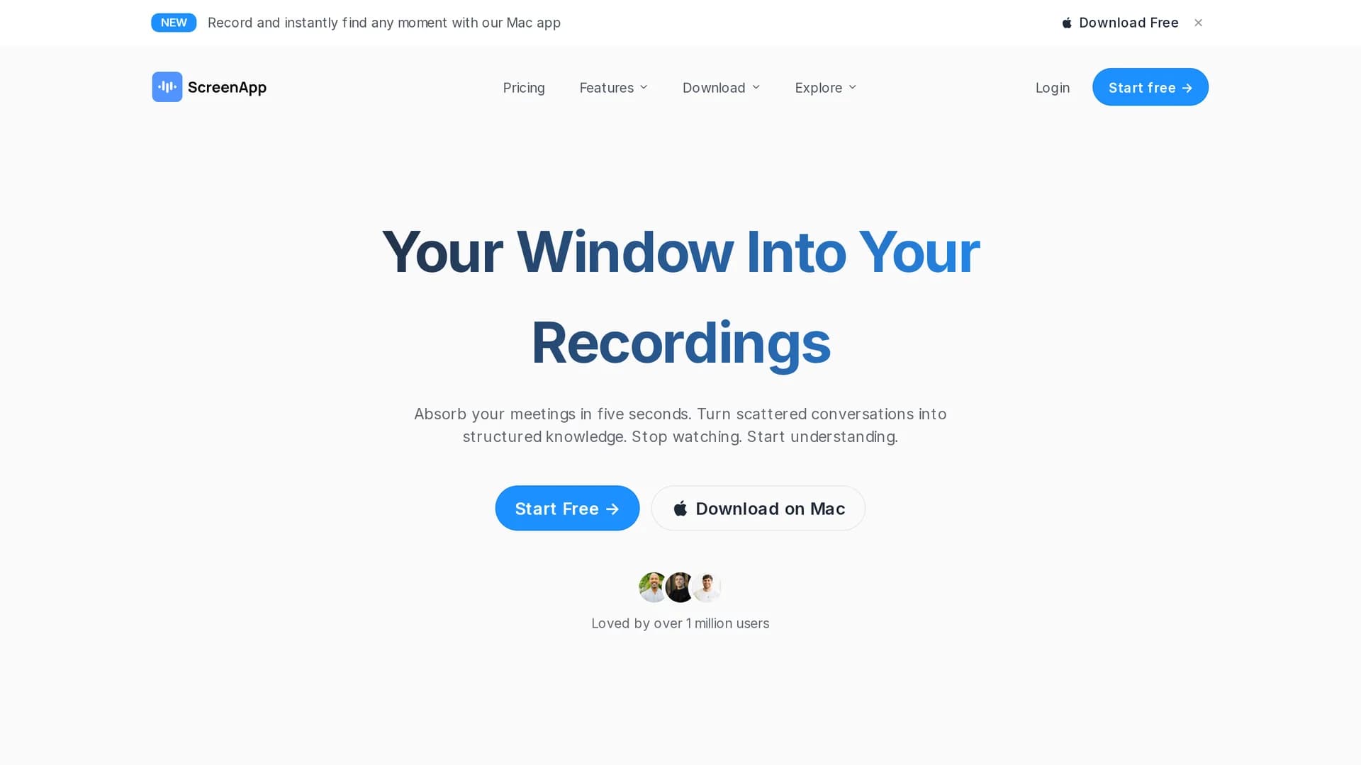 screenapp homepage