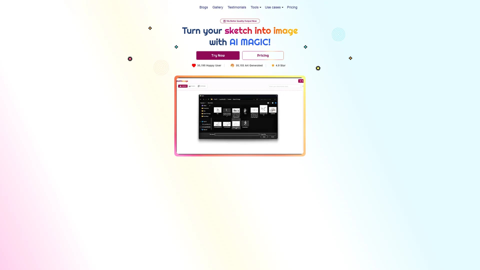scribble-to-art homepage
