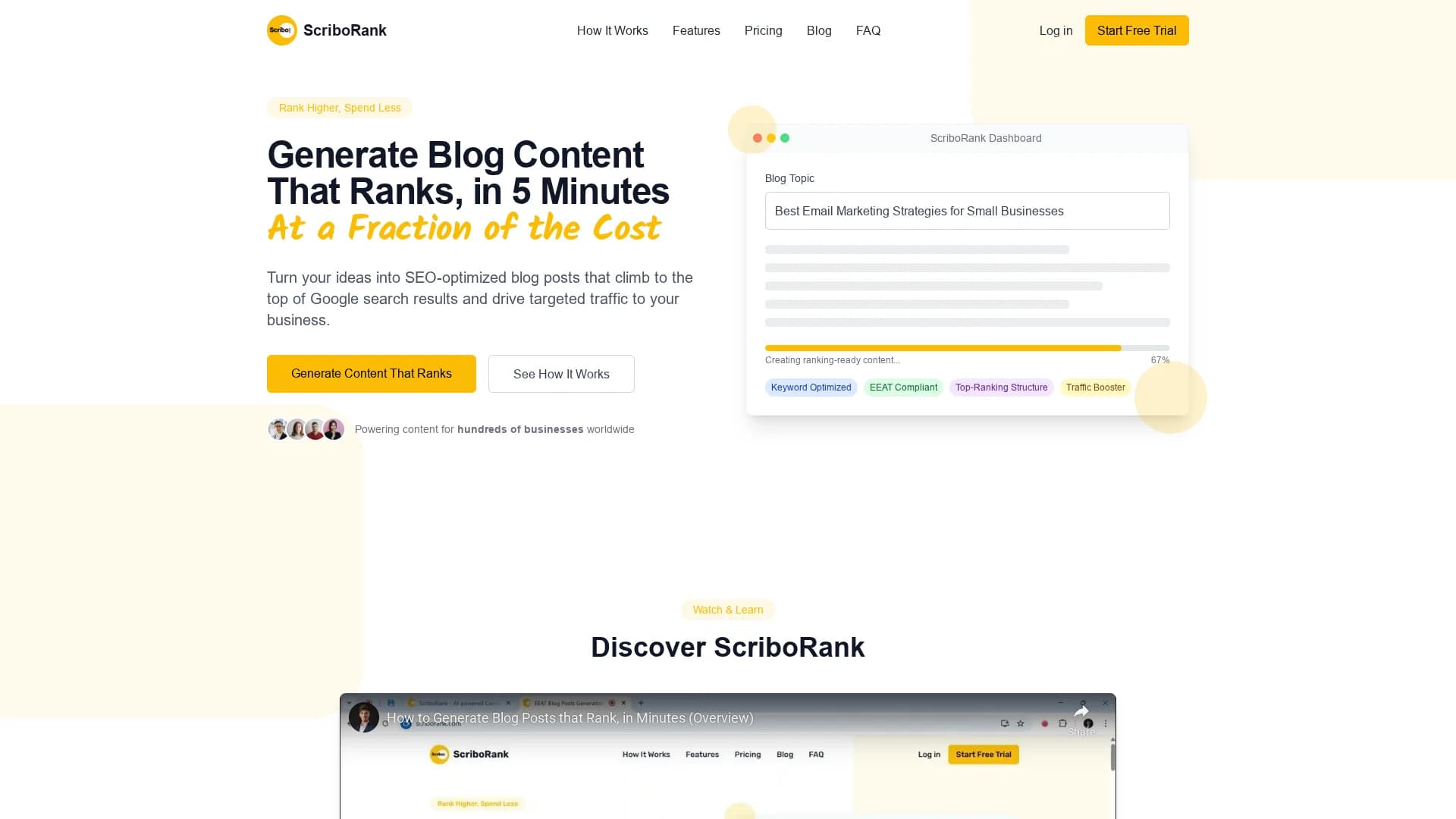 scriborank homepage