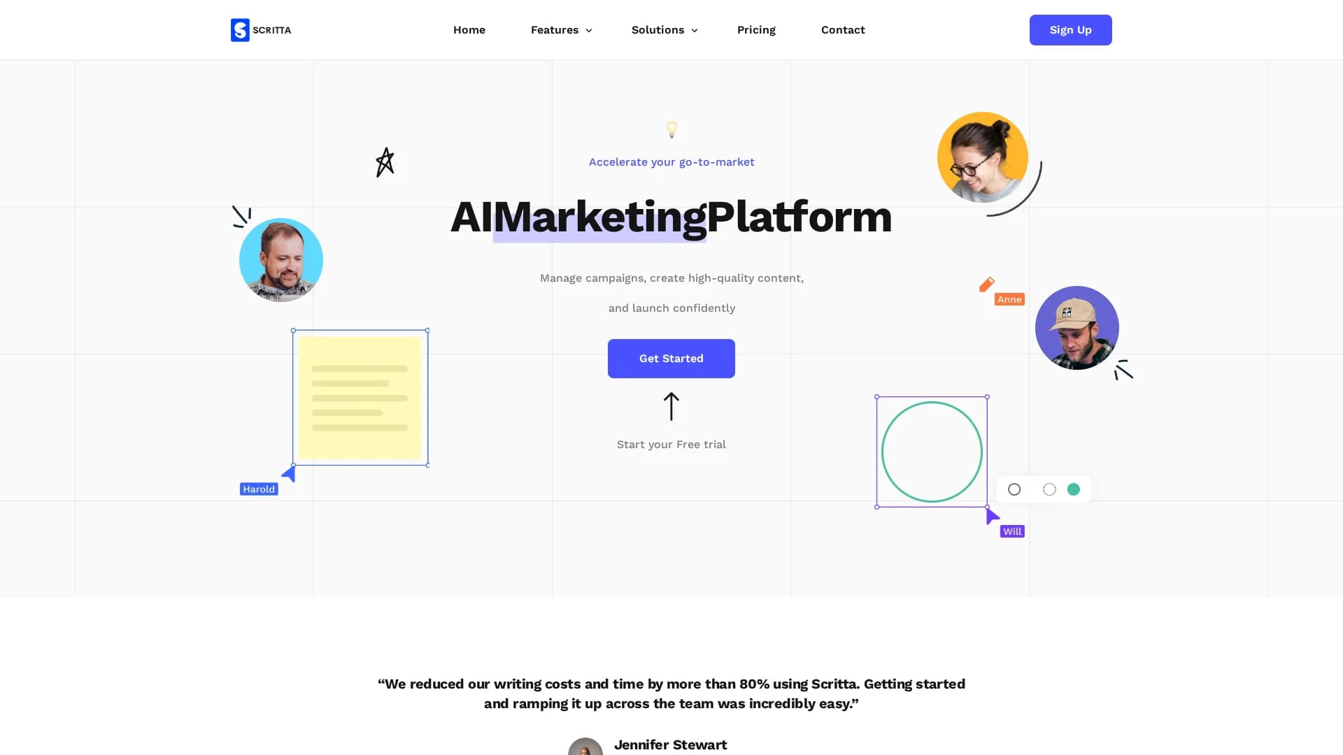 scritta homepage