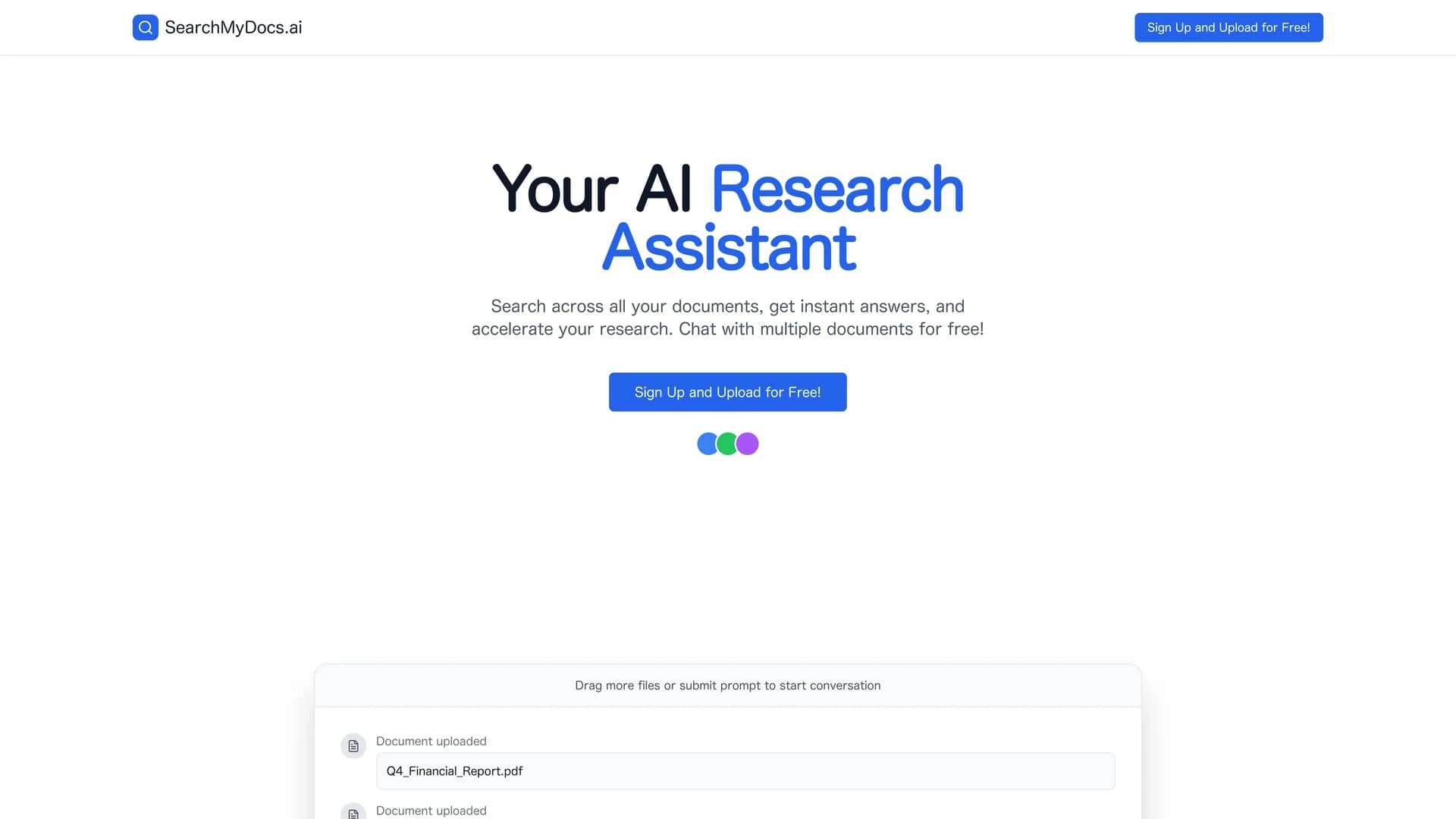 searchmydocs-ai homepage