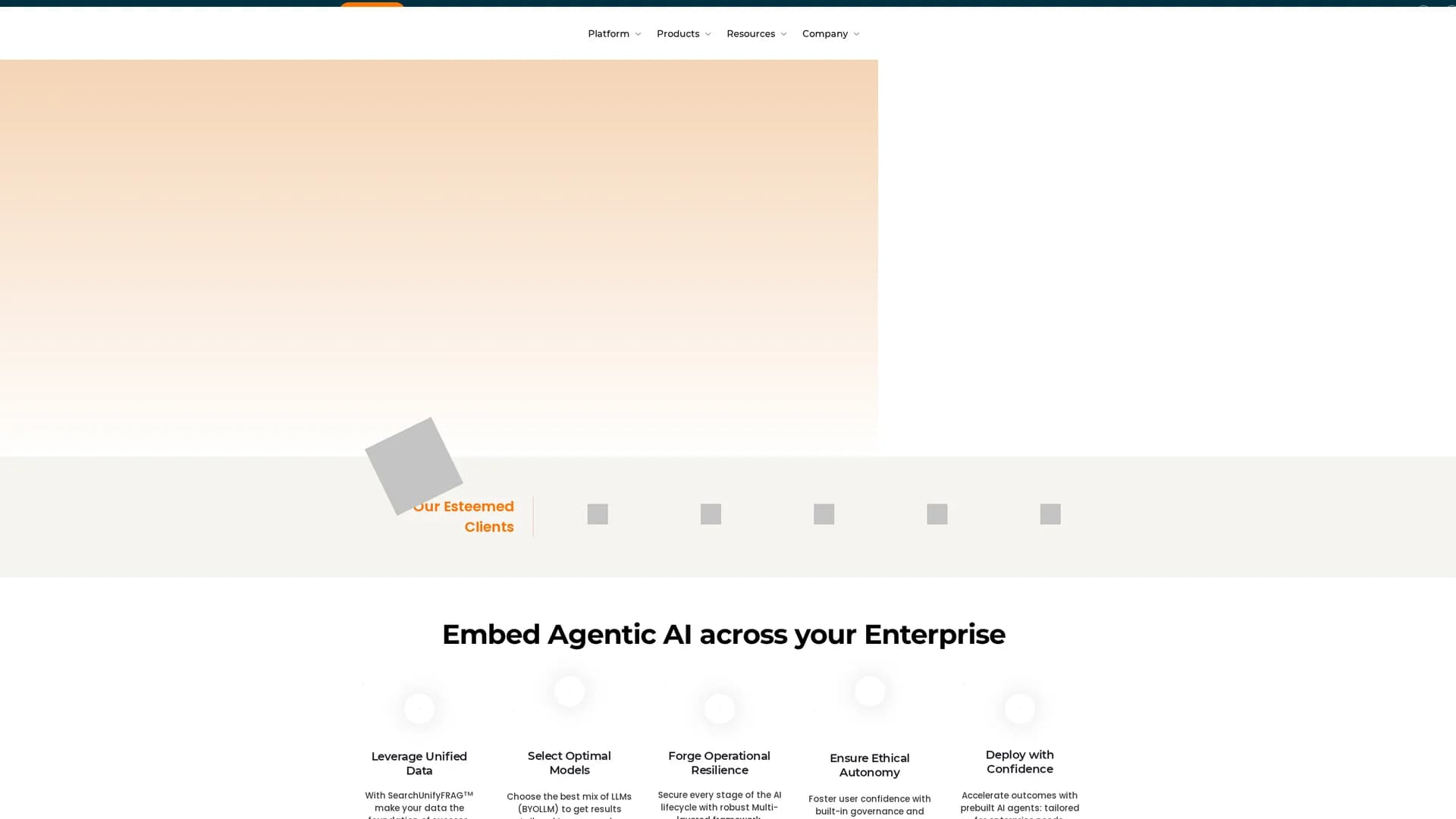 searchunify homepage