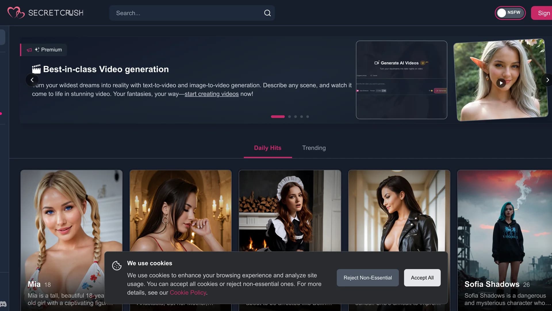 secretcrush-ai homepage