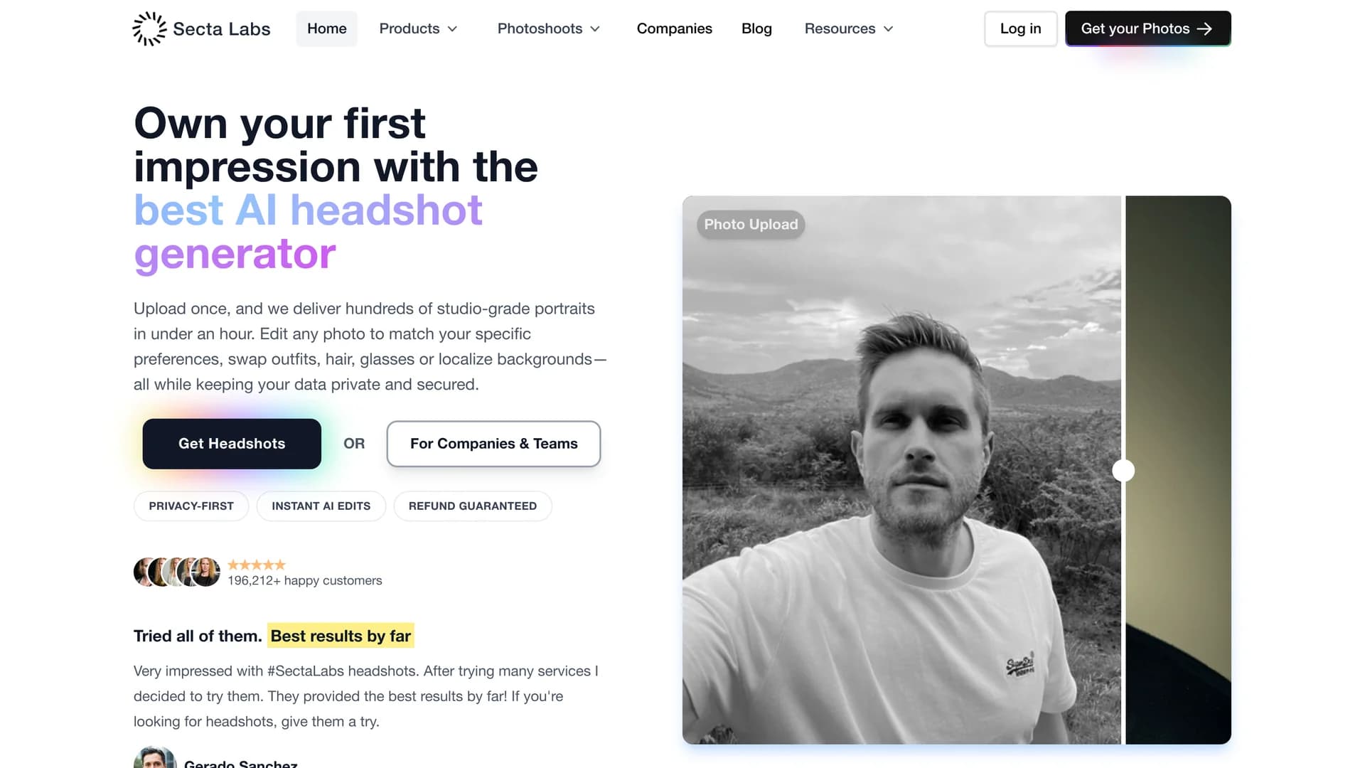 secta-labs homepage