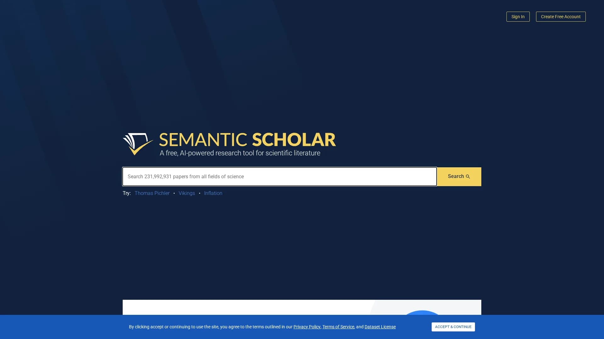 semantic-scholar homepage