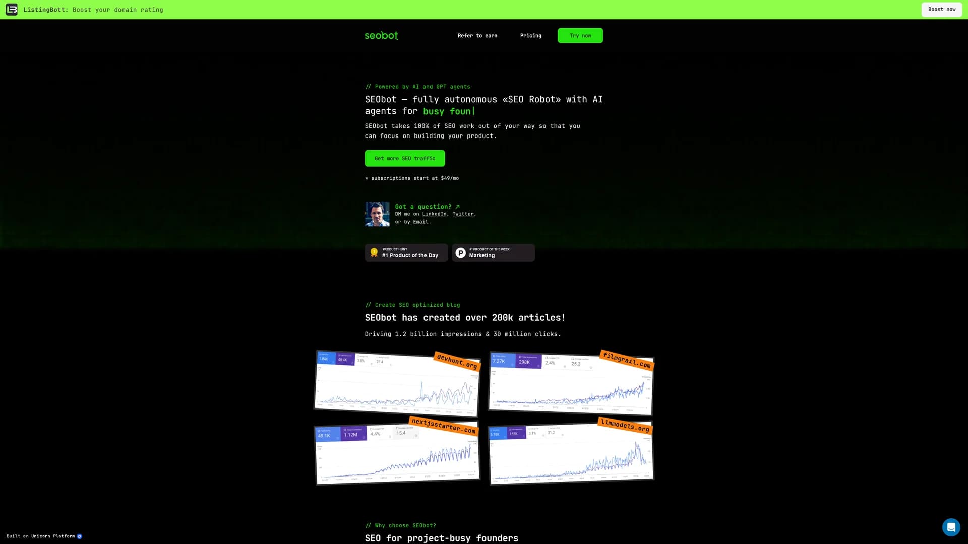seobot homepage