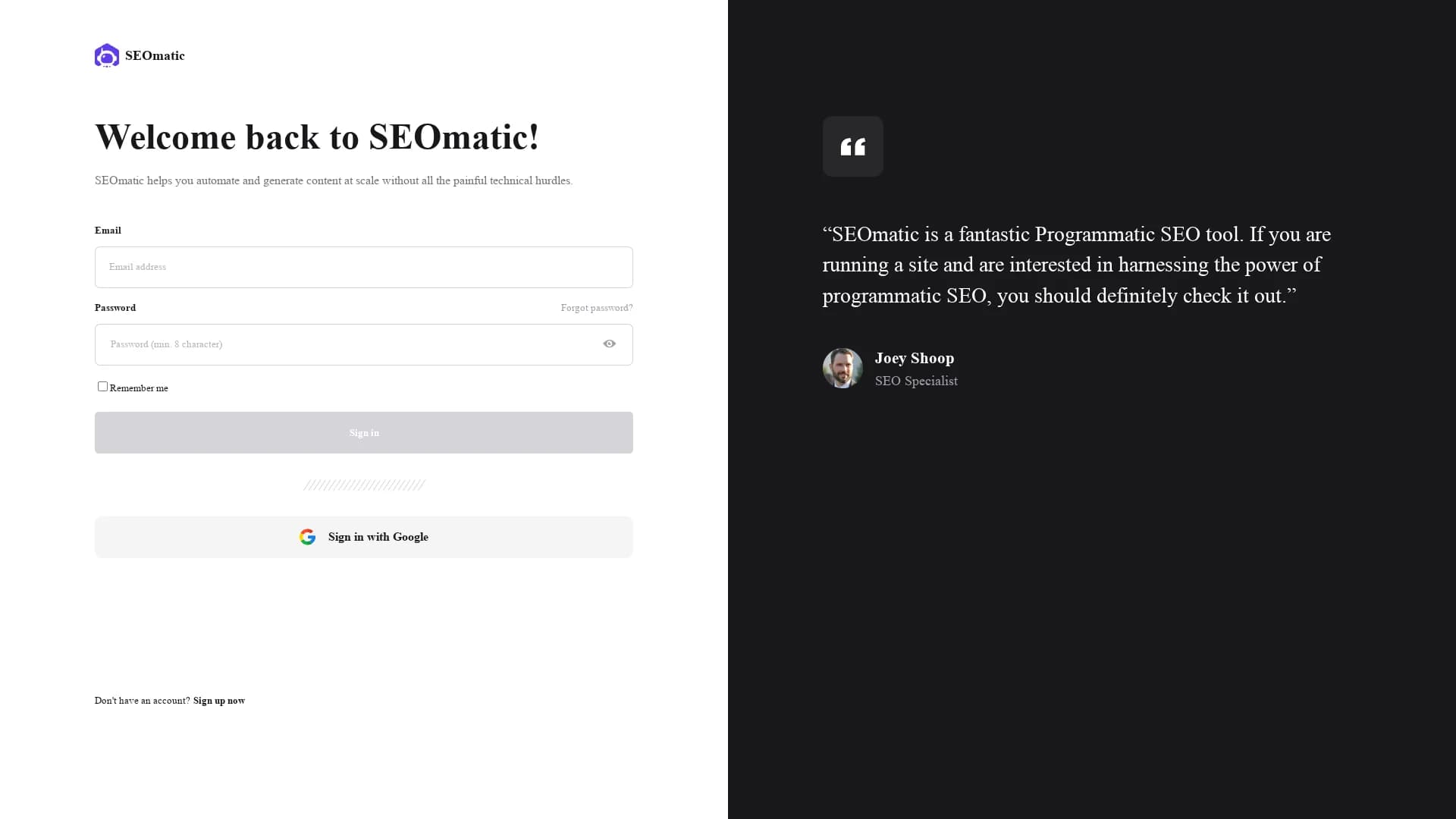seomatic-ai homepage